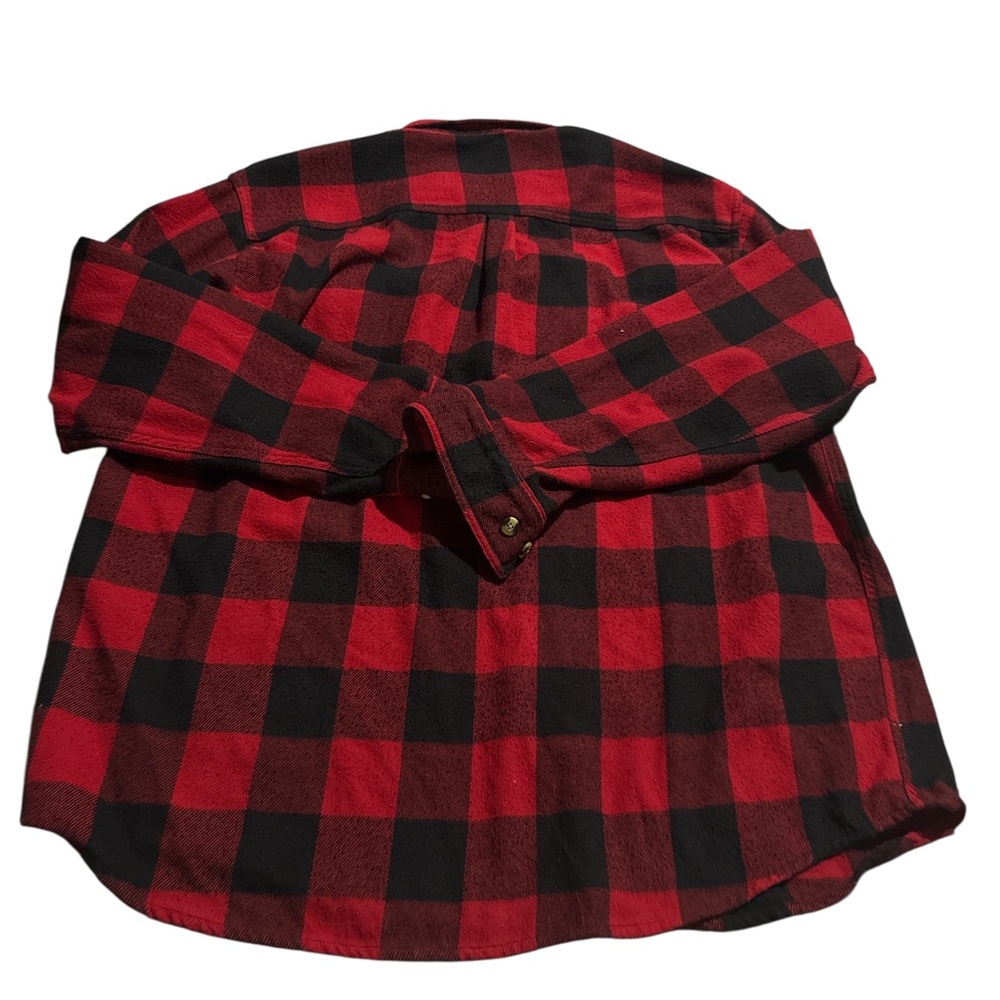 Hickory Men Red/Black Long Sleeve Button Down Shirt - Picture 2 of 6